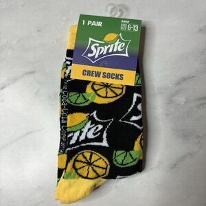 SPRITE Crew SOCKS COCA COLA BRAND. SHOE SIZE 6-13